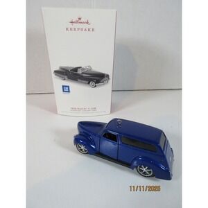 Hallmark Keepsake 1940 Ford Kustoms Blue Diecast Metal Christmas Ornament